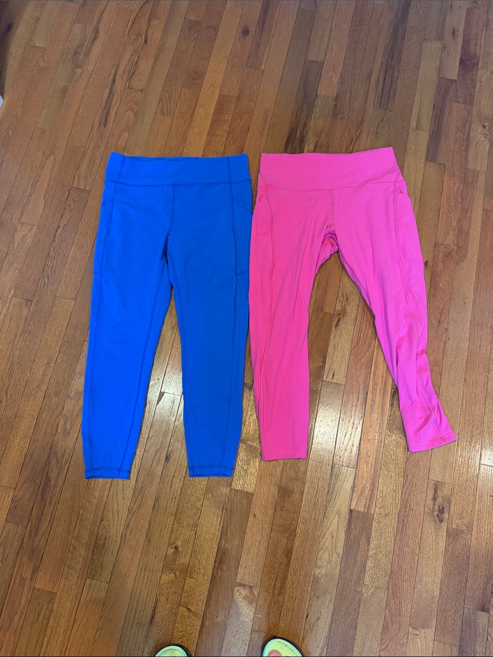 lululemon athletica Leggings - Bright Blue & Hot Pink